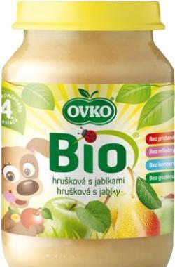 Dětská výživa hrušková s jablky OVKO 190g - BIO