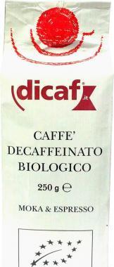 Káva mletá bez kofeinu DICAF 250g-BIO