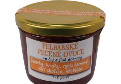 Pečené ovoce švestky, hrušky, rybíz červený, Bio skořice, hřebíček,citron 230ml