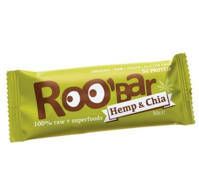 ROOBAR Datlová tyčinka konopné sem. a chia 30g BIO/RAW
